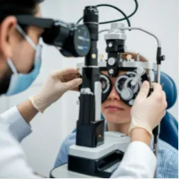Ophthalmologist eye specialist for vision care and eye treatment